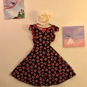 Floral Ruffle Twirl Dress